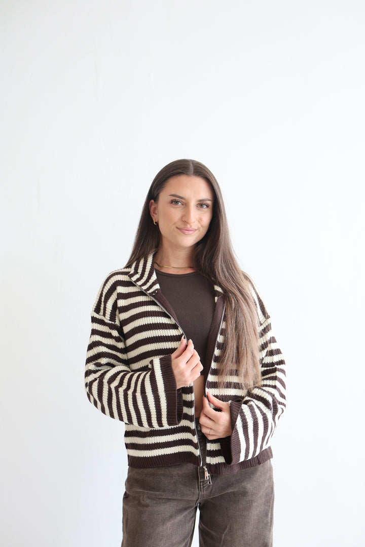 Easygoing Stripe Cardigan