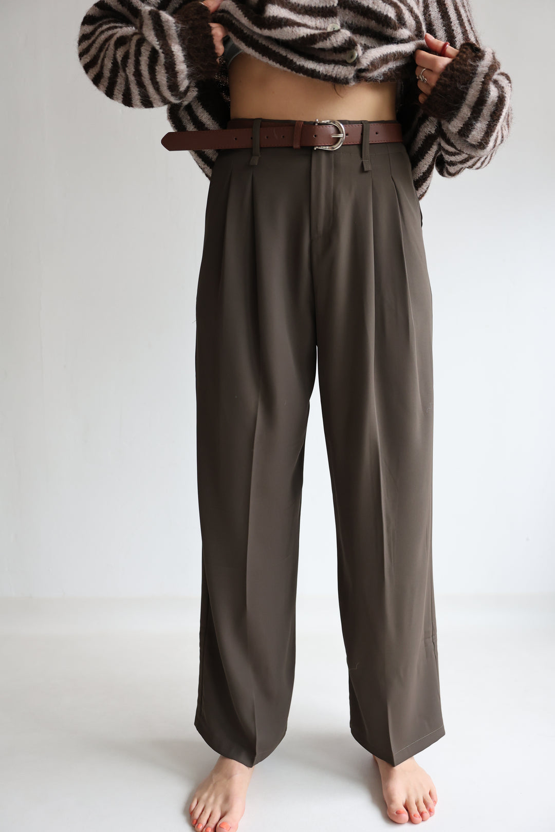 Bundfaltenhose mit Gürtel Anna