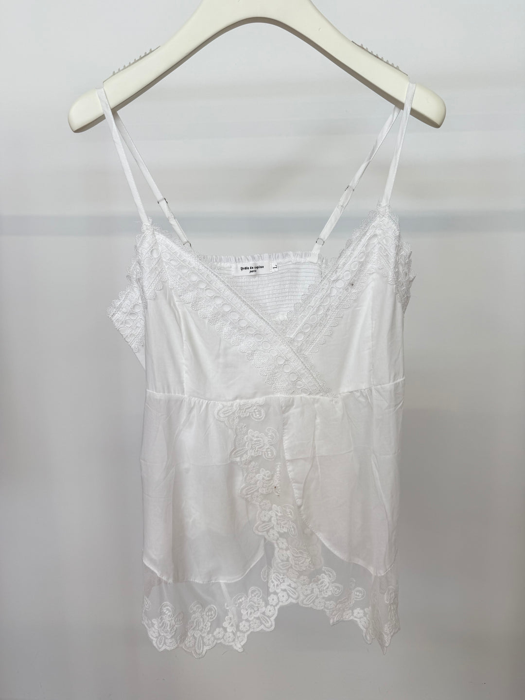 WHITE LACE BABYDOLL TOP GR.L (B-WARE)