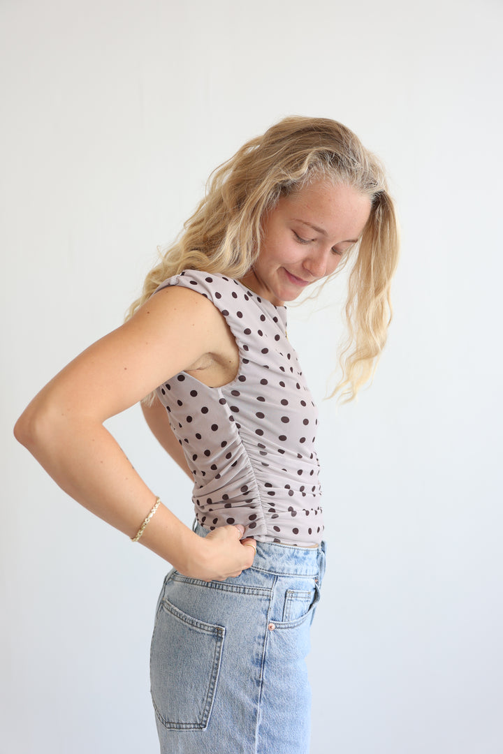 Ruffled Polka Dots Top