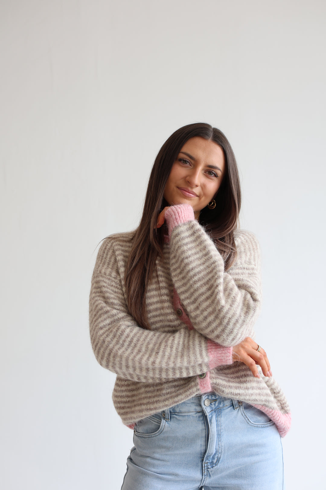 Gestreifter Cardigan Moodline Knit