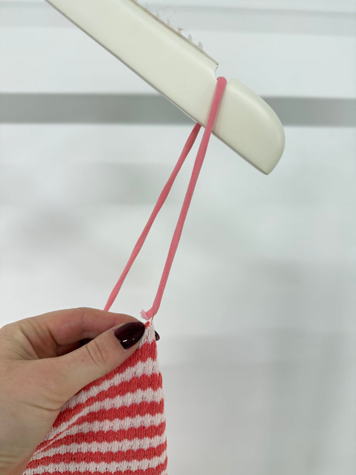 STRIPED KNIT DRESS GRAPEFRUIT (B-WARE)