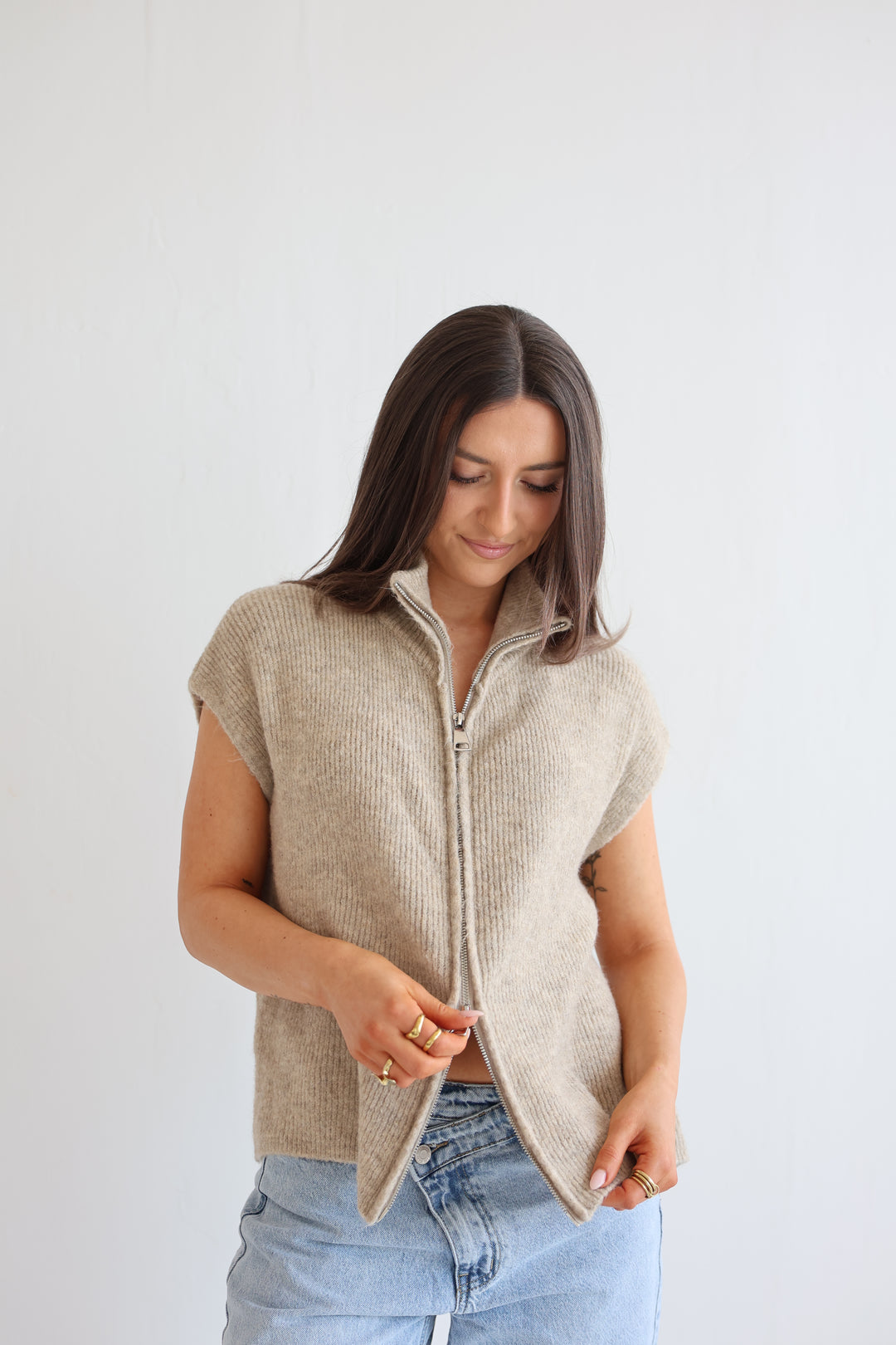 Casual Zipper Weste