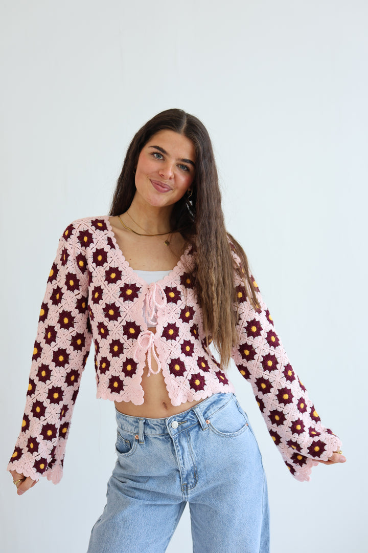 Häkelcardigan Amber Garden