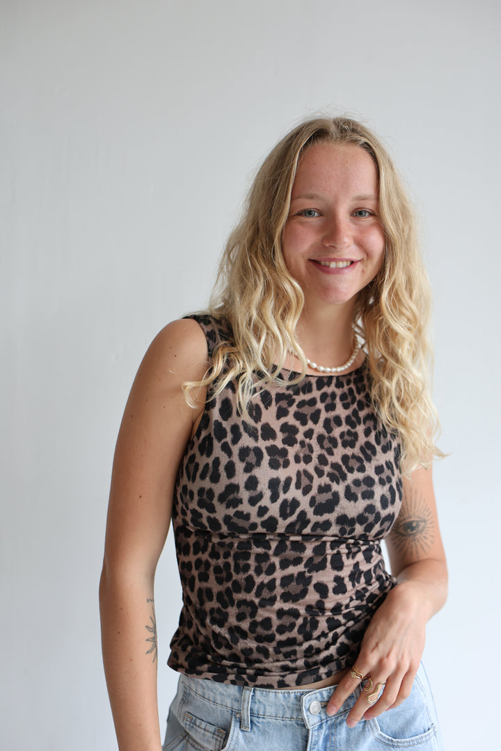 Cashmere Top Wild Leo