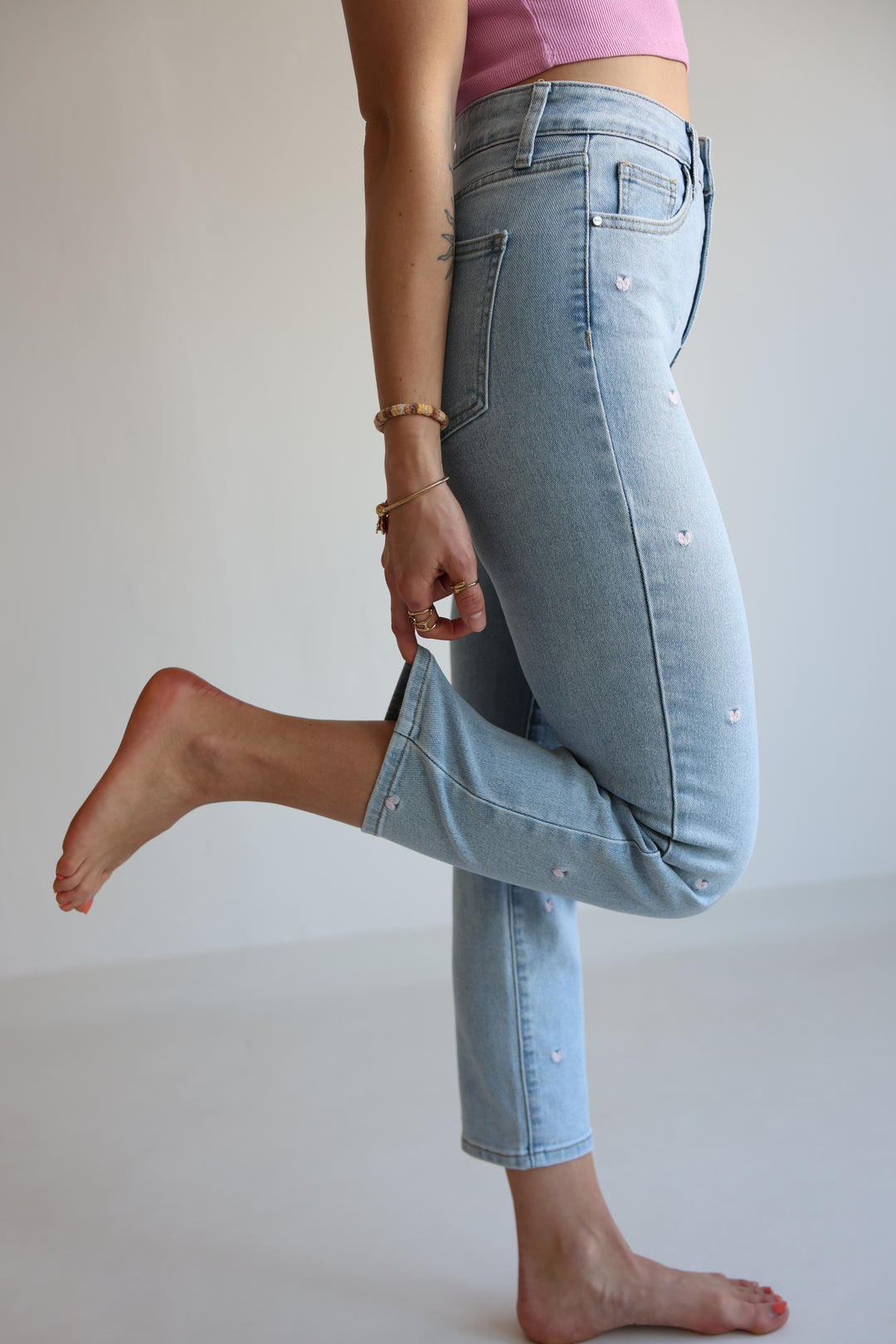 Mom Jeans Little Heartprint