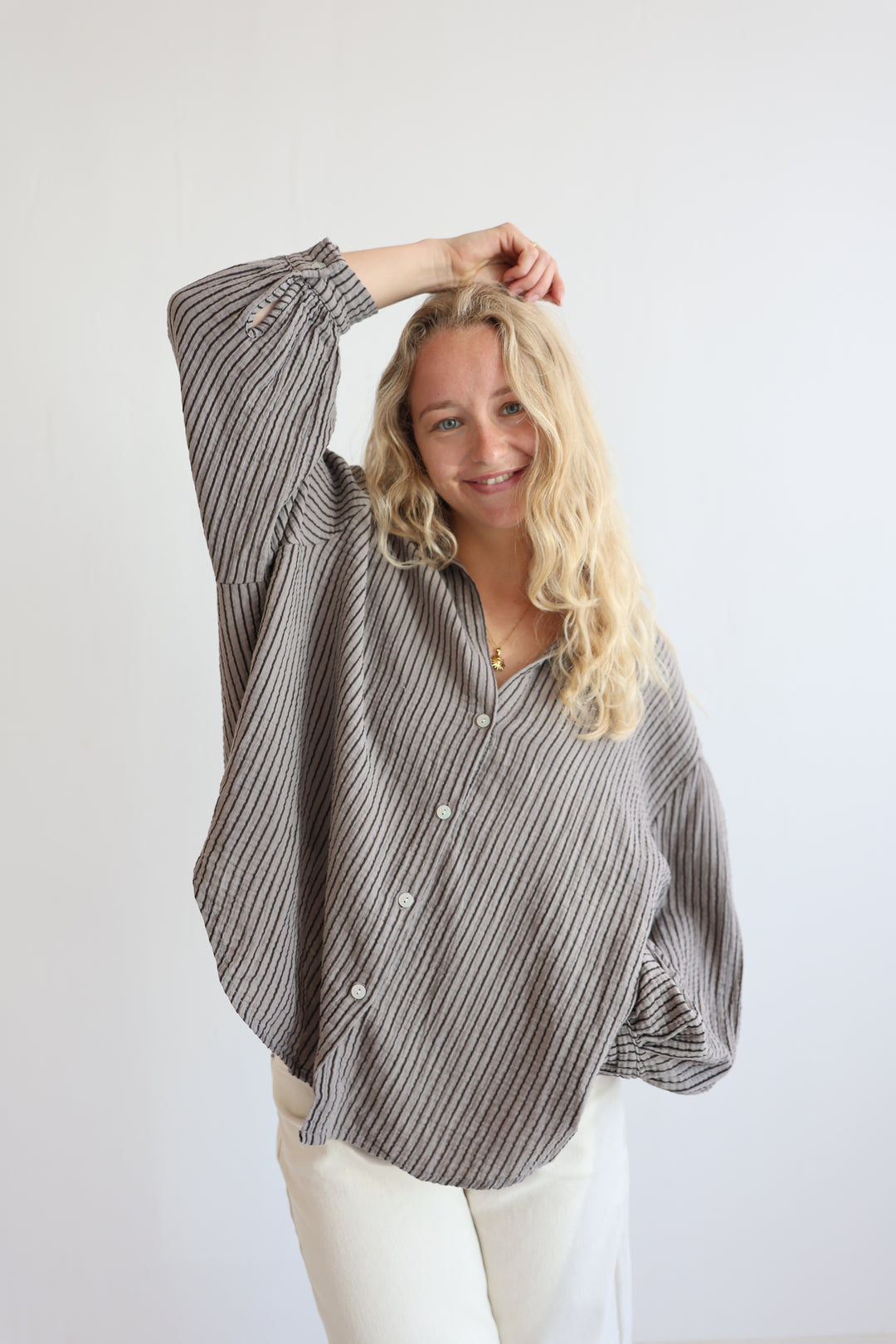 Musselinbluse Casual Stripes