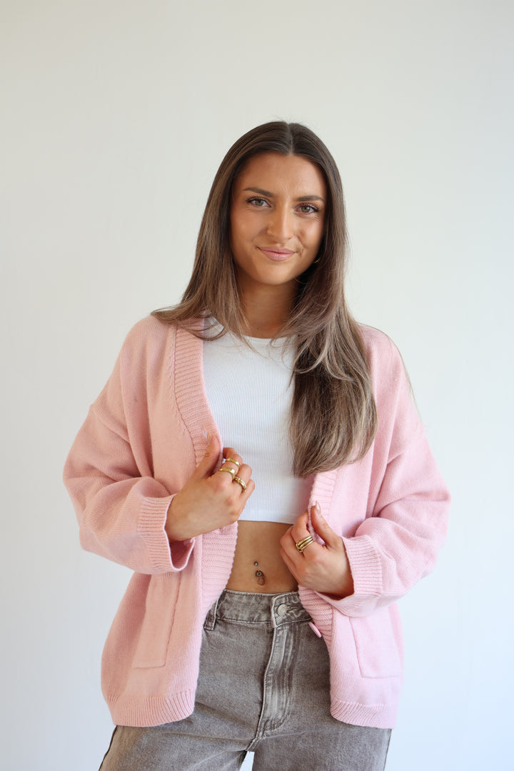 Oversize Cardigan Casual Pastell