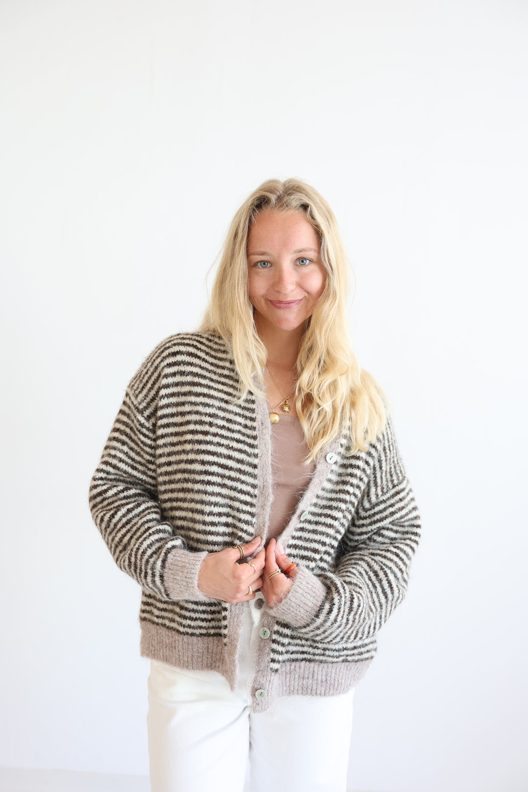 Gestreifter Cardigan Moodline Knit