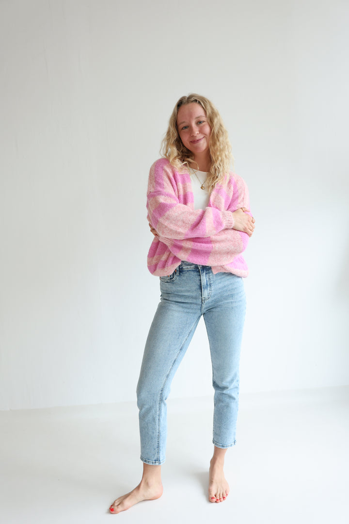 Chunky Striped Cardigan