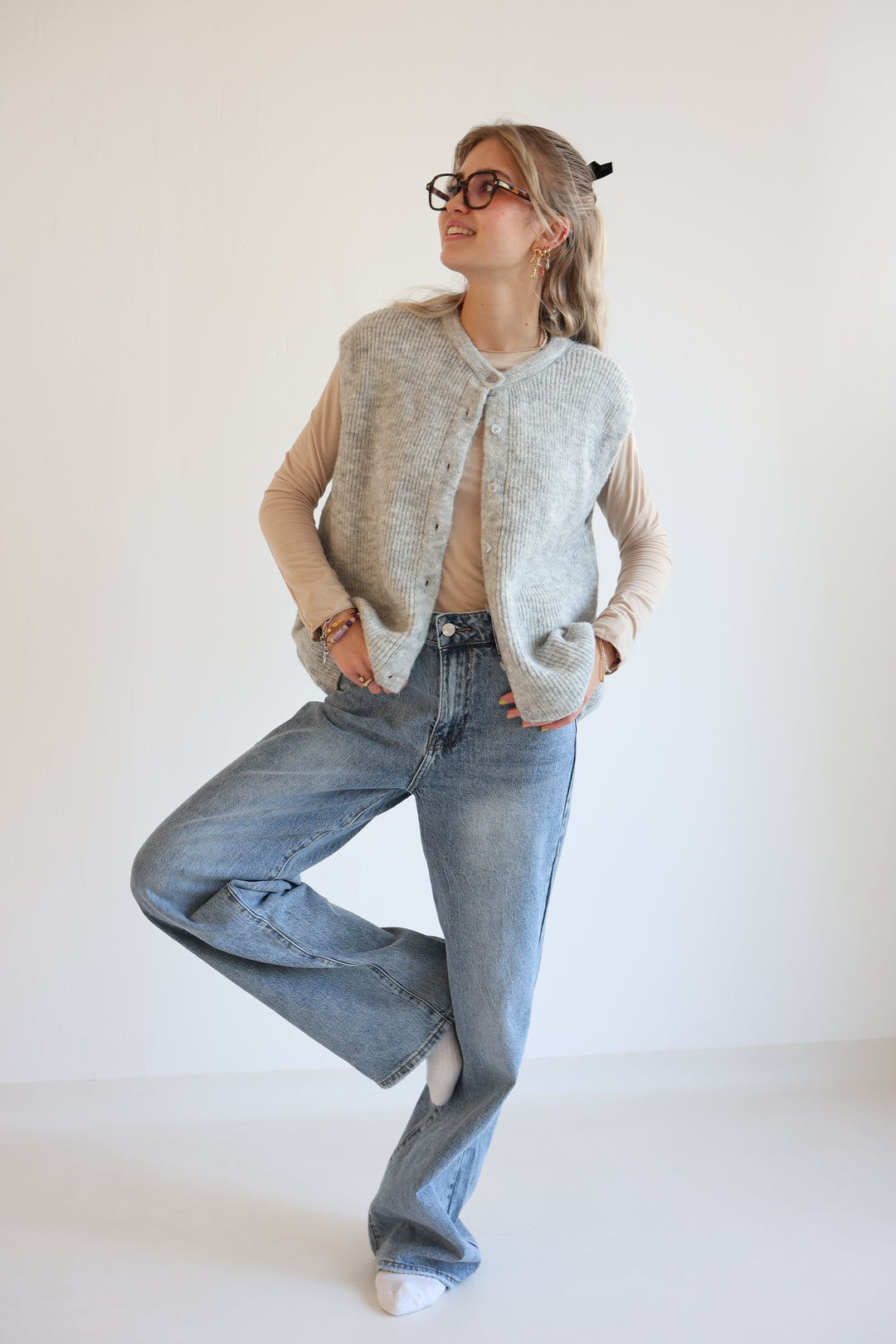 Einfarbige Weste Jolina