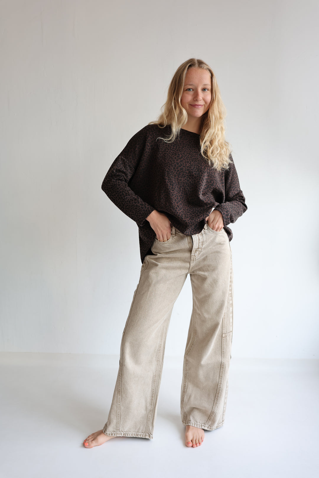 Sweater mit Leoprint Everyday