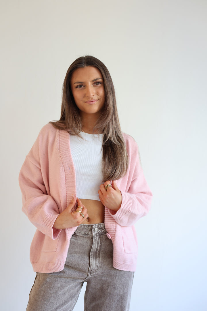 Oversize Cardigan Casual Pastell
