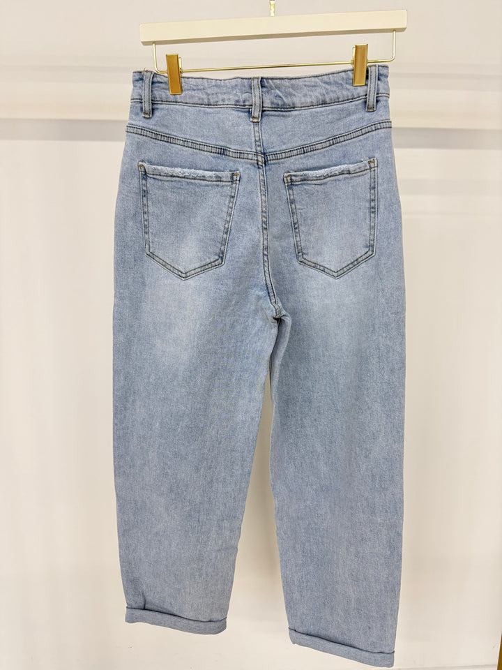 LOOSE FIT MOM JEANS NAYLA DENIM BLUE GR.M/38 (B-WARE)