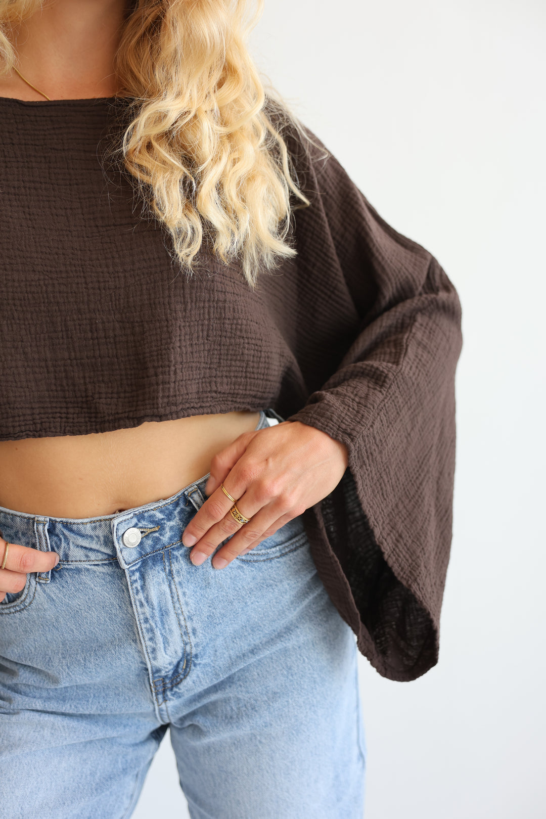 Off-Shoulder Musselinshirt Liz