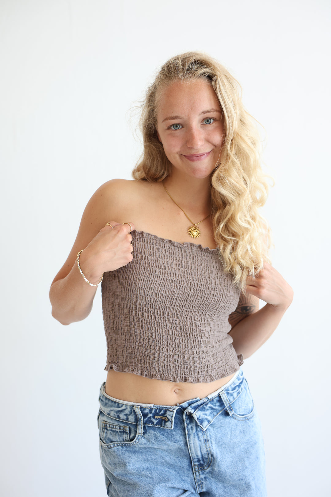 Croptop aus Musselin Malu