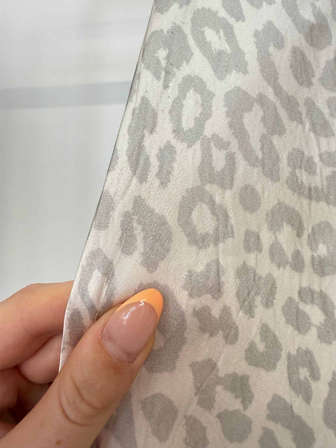 LEOPARD SATIN SKIRT VANILLA (B-WARE)