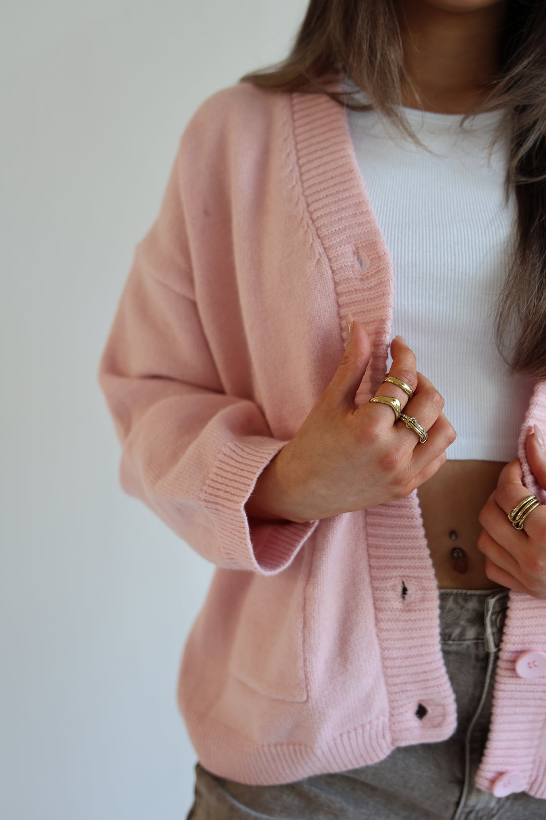 Oversize Cardigan Casual Pastell