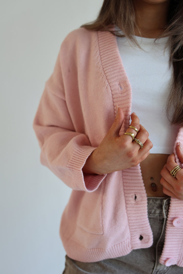 Oversize Cardigan Casual Pastell