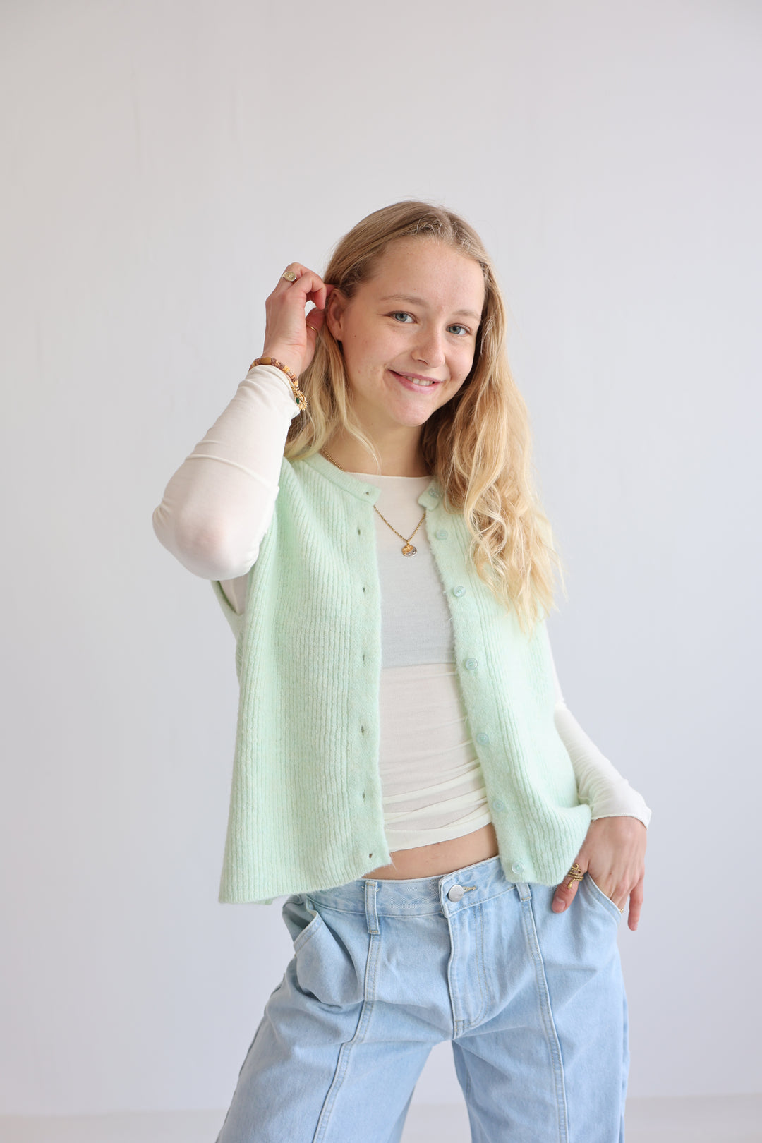 Einfarbige Weste Jolina