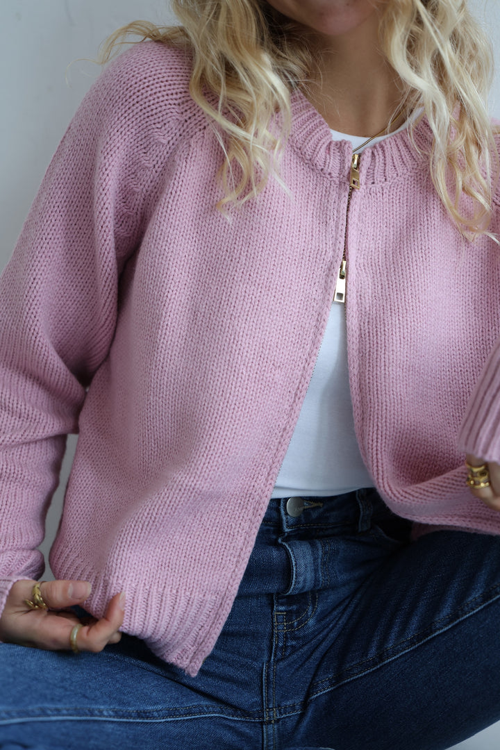 Golden Zip Cardigan