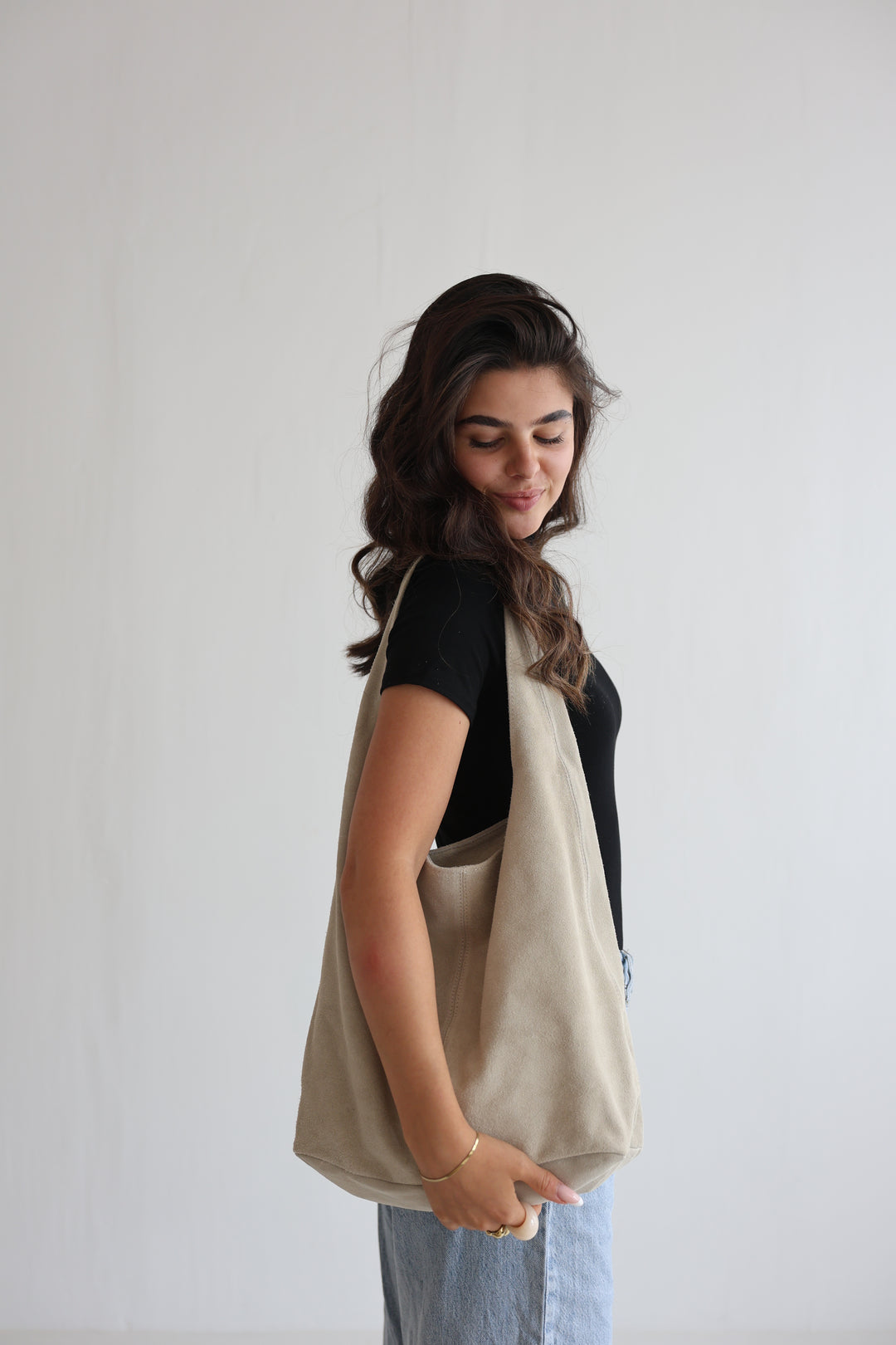Handtasche aus Wildleder Chestnut Dream