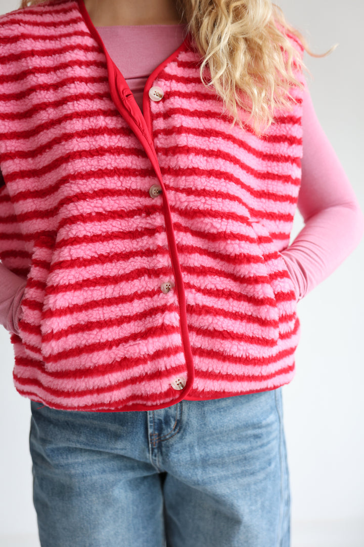 Striped Teddy Vest