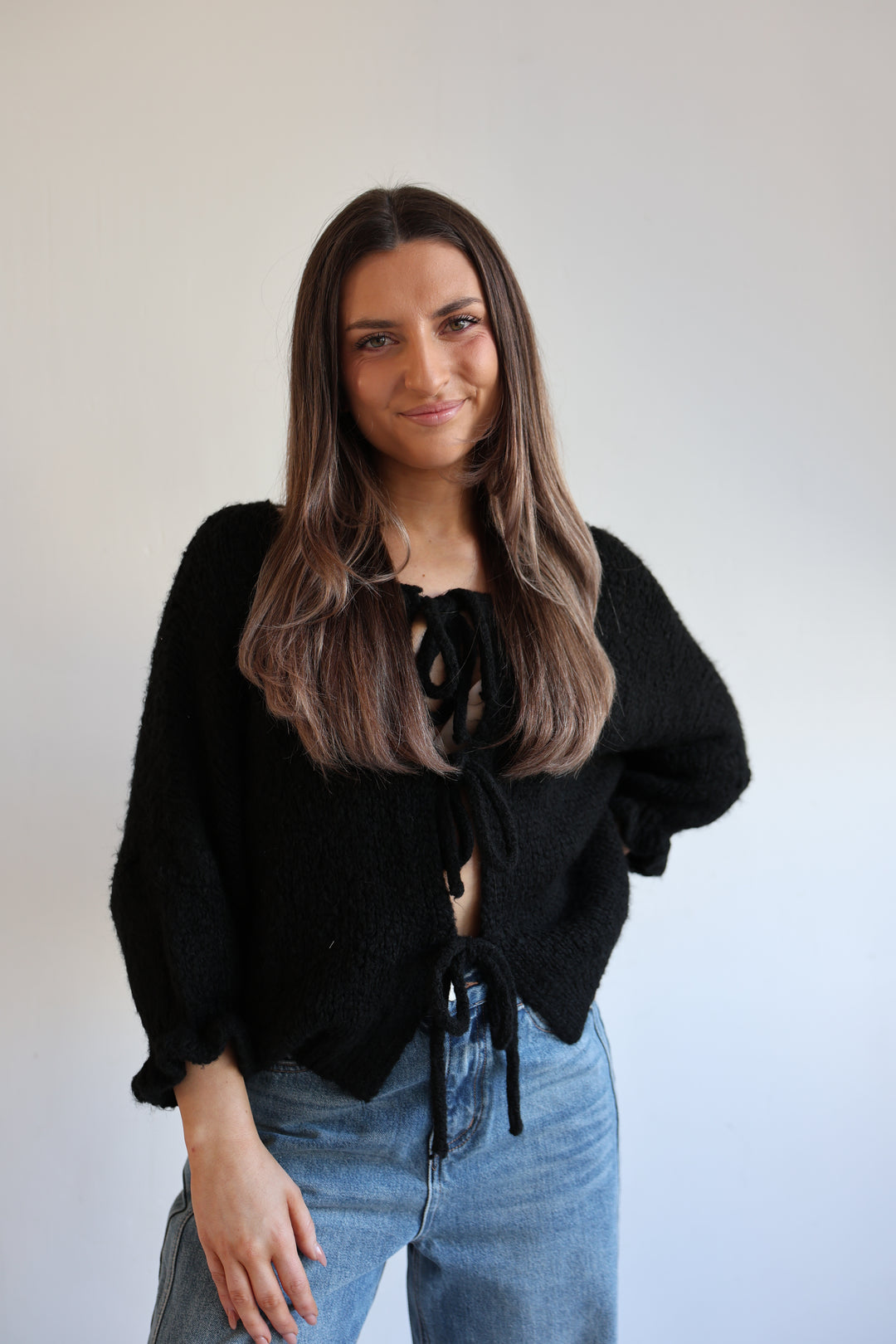 Cardigan mit Schleifen Lilly (3/4-Arm)