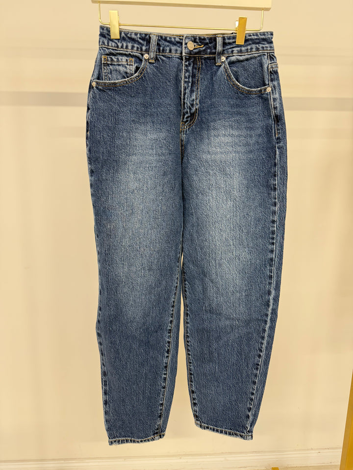 DEEP BLUE MOM JEANS DARK BLUE GR.S/36 (B-WARE)