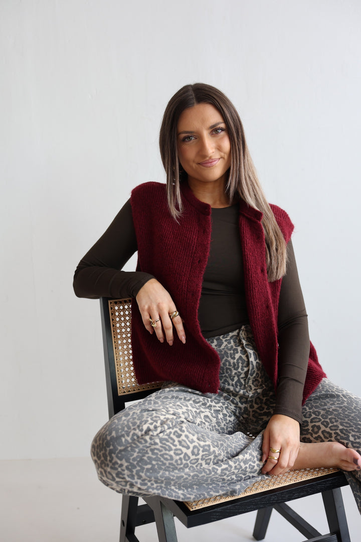 Einfarbige Weste Jolina