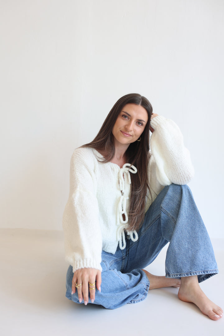 Langarm Cardigan mit Schleifen Lilly