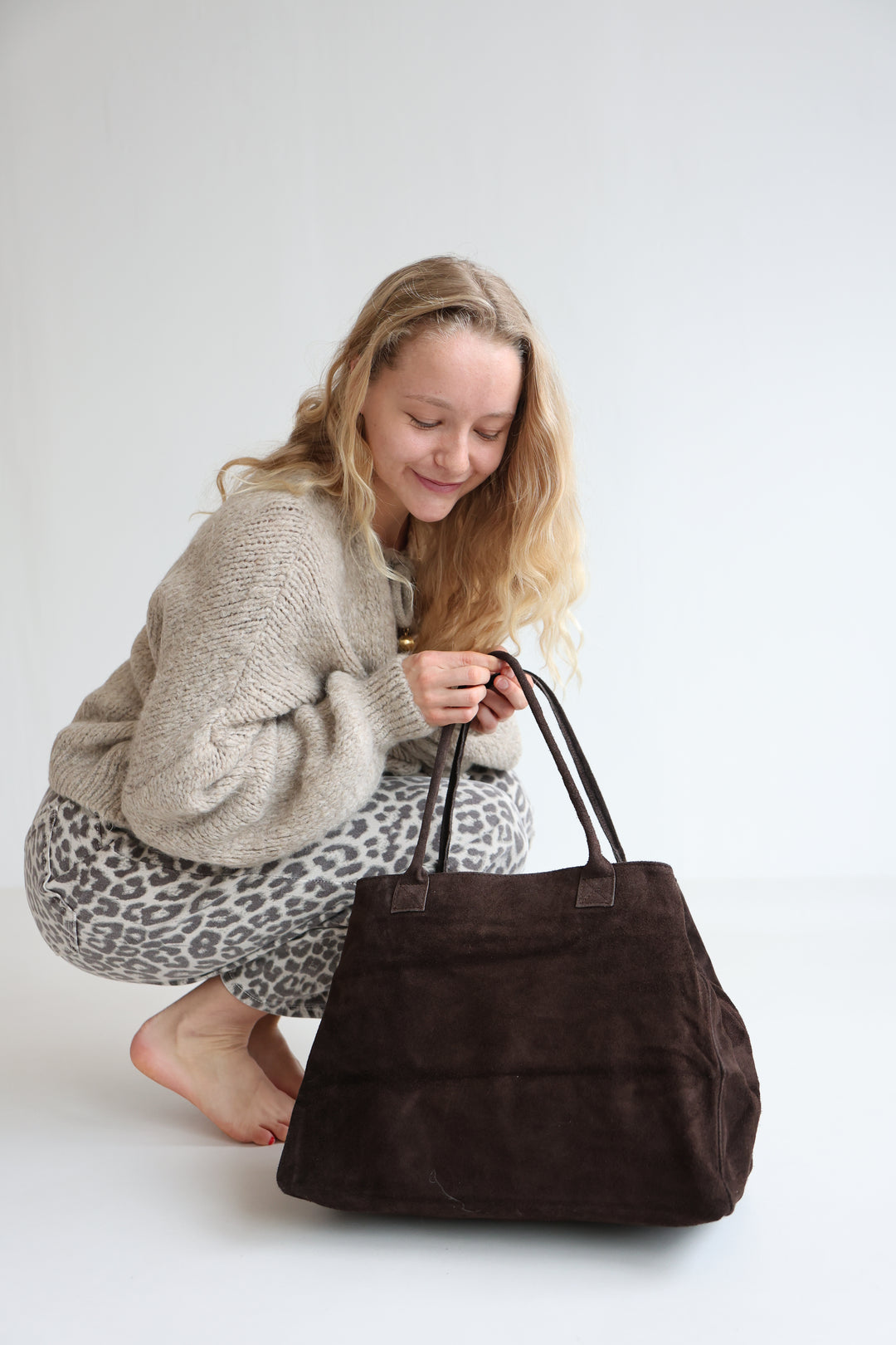 Shopper aus Wildleder Kamina