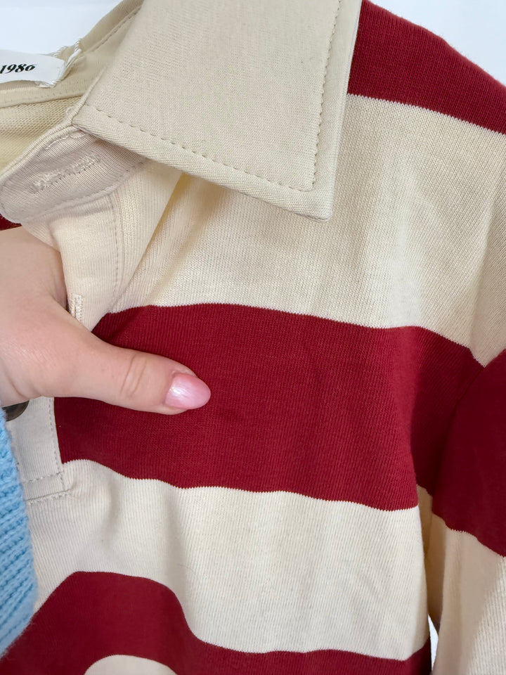 RETRO BURGUNDY LONG POLO S/M (B-WARE)