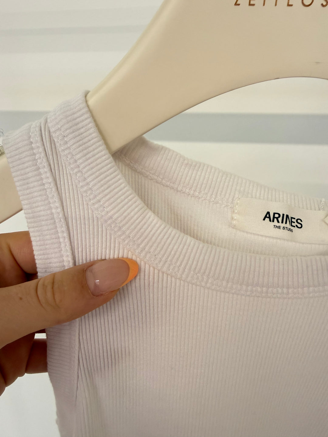 SLIM FIT RIBBED TANKTOP GR.S/M SOFT WHITE (B-WARE)