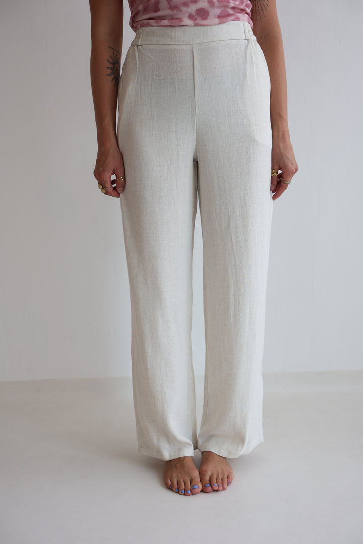 Soft Sand Linen Trousers
