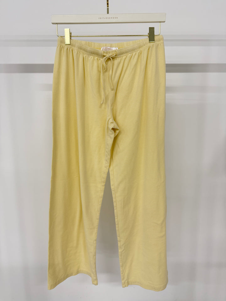 FINE STRIPED SWEATPANTS SOFT LEMON GR.S/M (B-WARE)