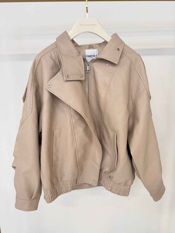 OVERSIZE BIKERJACKE MILANO BEIGE GR.M/L (B-WARE)