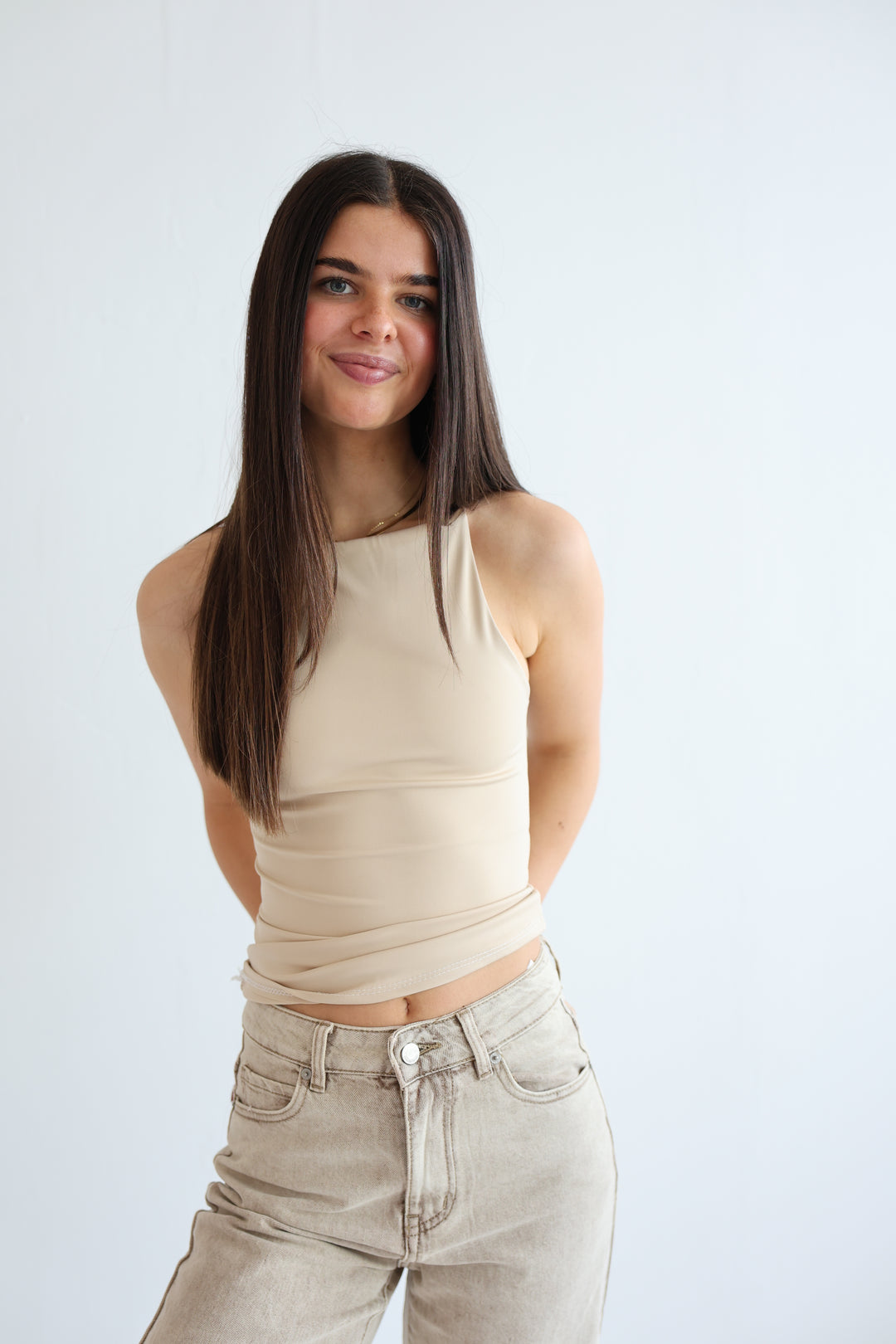 Top mit Spaghettiträgern Fenja