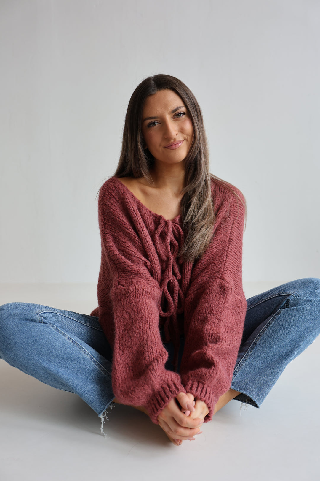 Langarm Cardigan mit Schleifen Lilly