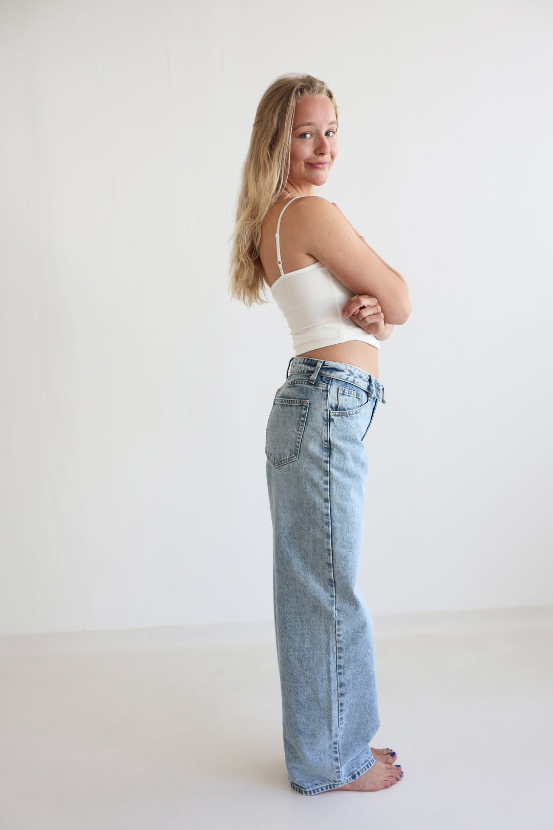 Barrel Waistband Jeans