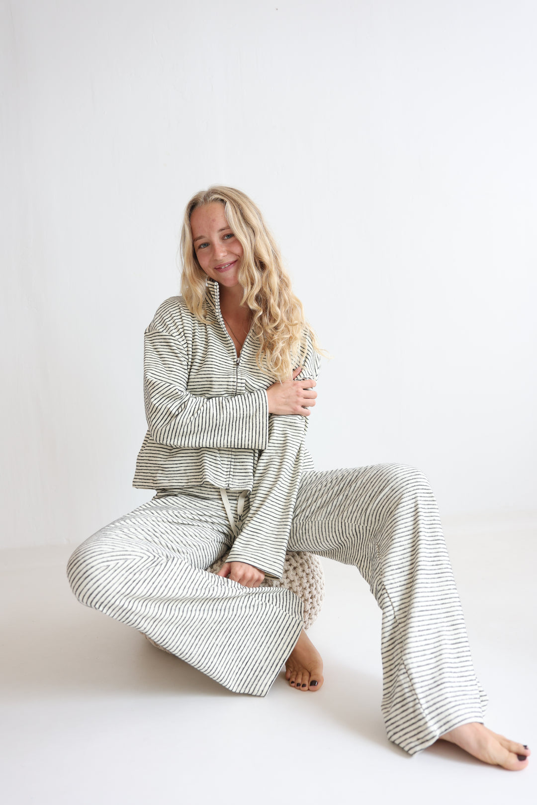 Marlow Stripe Zip Sweater