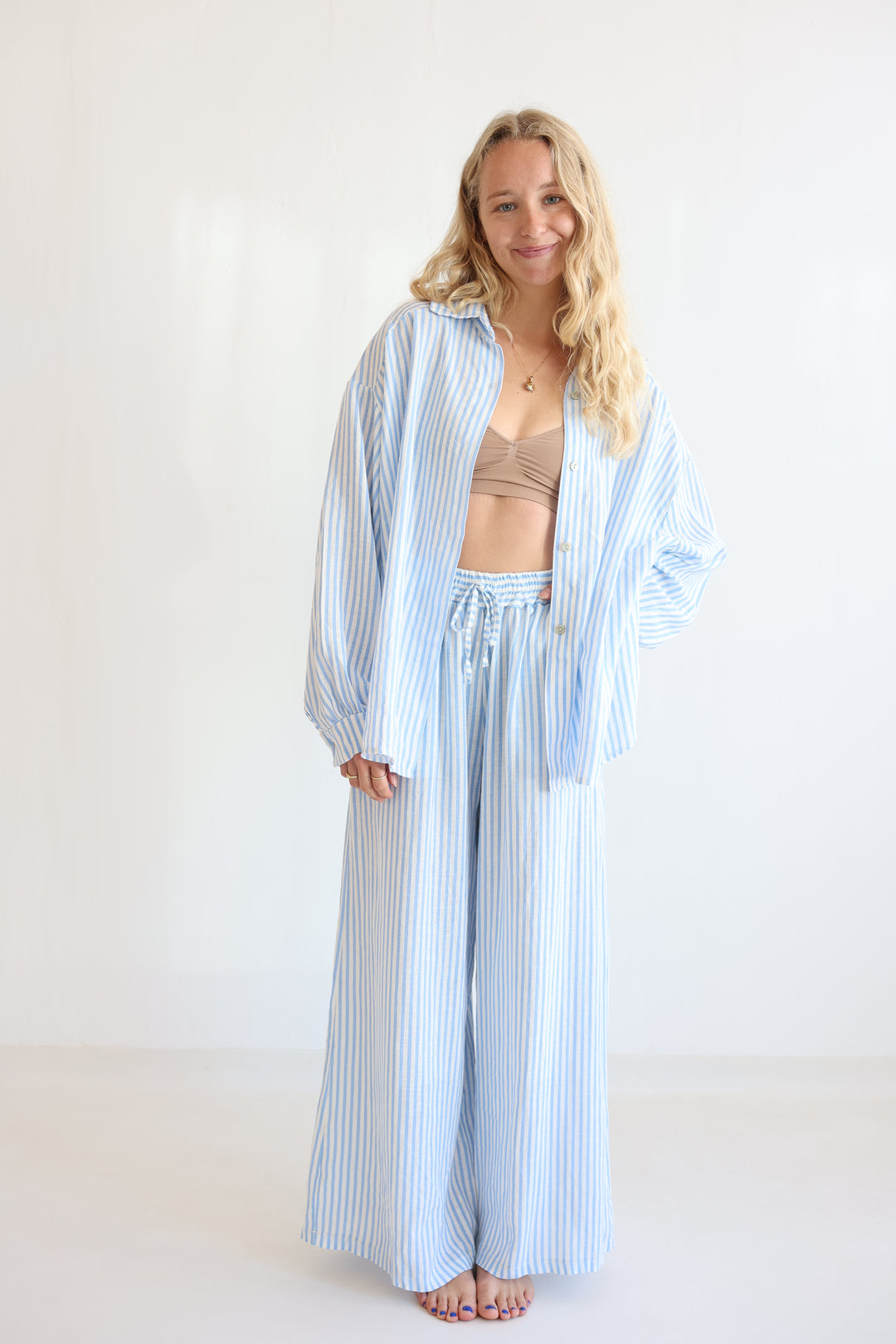 Striped Linen Hose