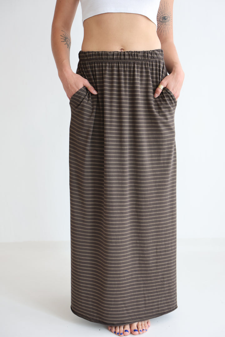 Striped Sweat Skirt