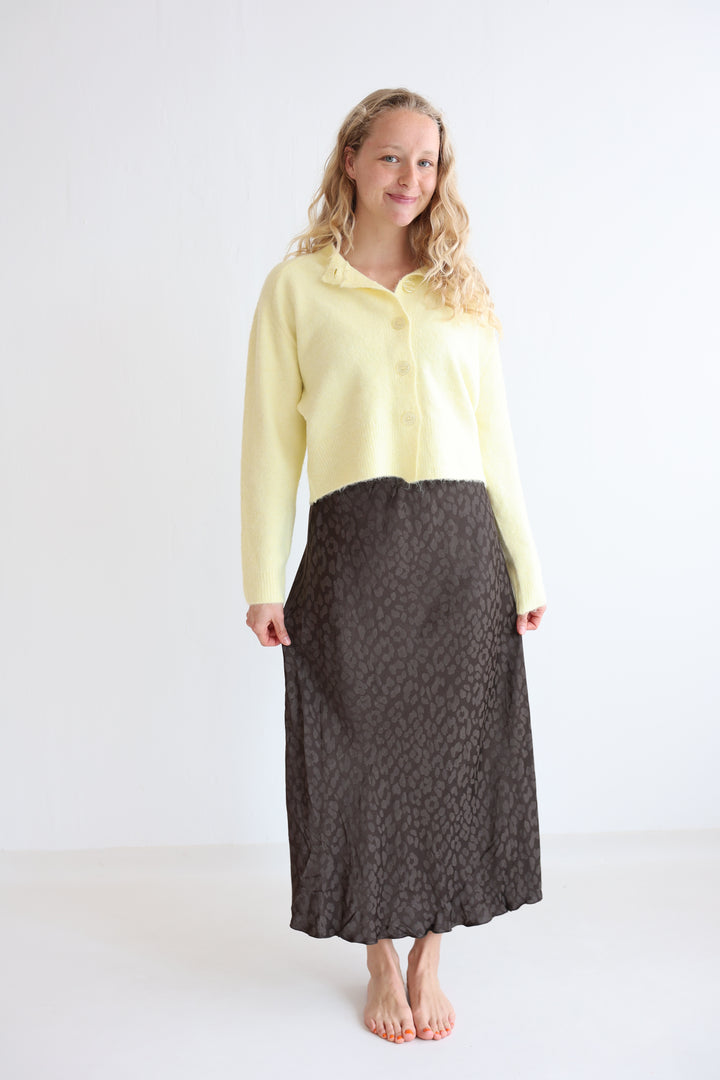 Langer Rock mit Leoprint Lion