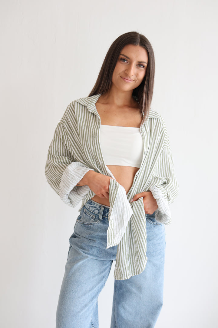 Gestreifte Musselinbluse Meadow