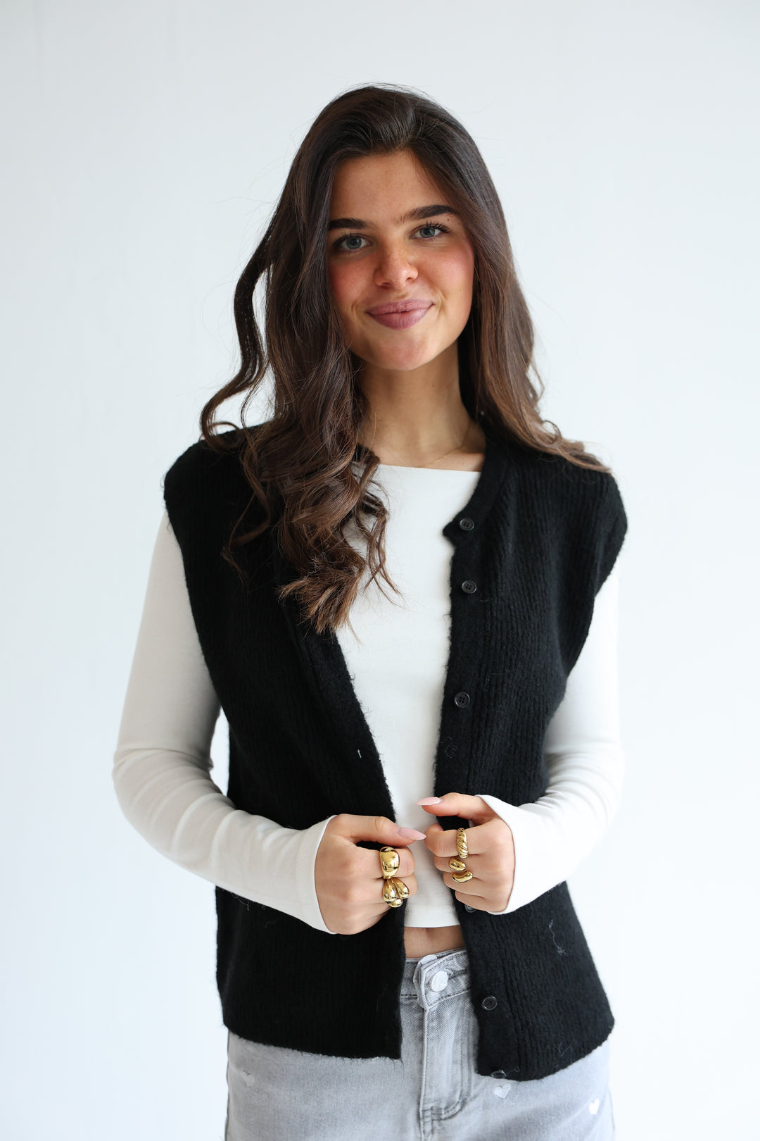 Einfarbige Weste Jolina