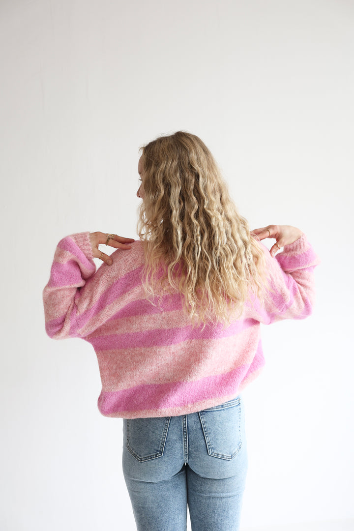 Chunky Striped Cardigan