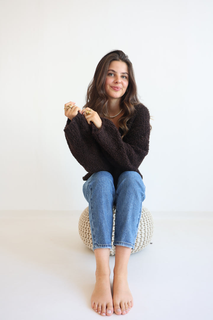 Cardigan Fluffy Tie