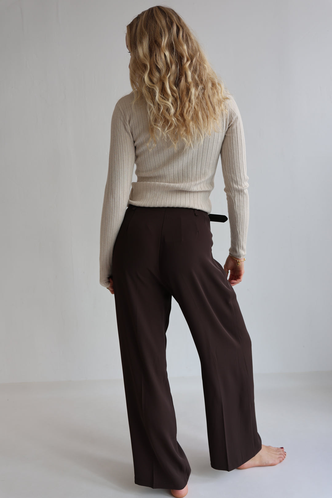 Bundfaltenhose mit Gürtel Anna (23091)