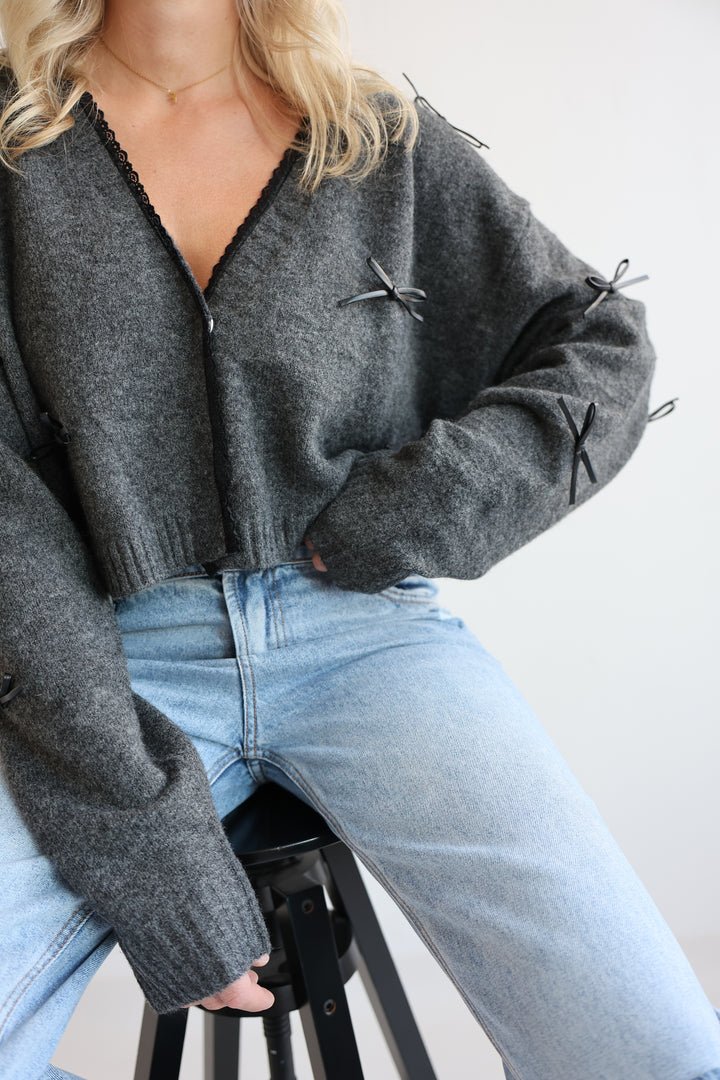 Cardigan Black Bows